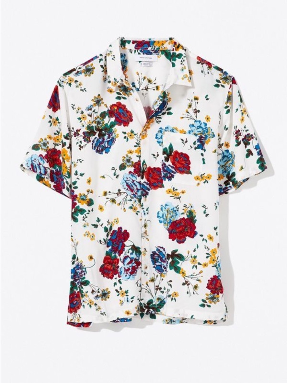 Urban Outfitters |Liam Organic Floral Short Sleeve Button-Down Shirt Size Medium
